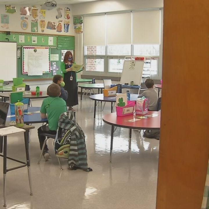 Teacher in a classroom
